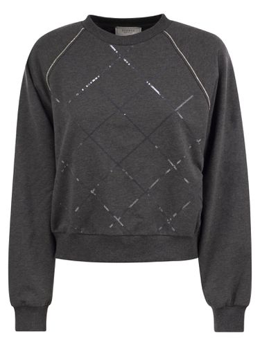 Cotton Jersey Sweatshirt With Light Point - Peserico - Modalova