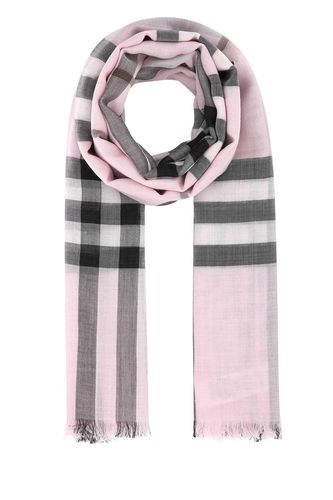 Embroidered Wool Blend Scarf - Burberry - Modalova