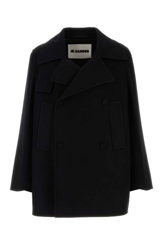 Jil Sander Black Wool Blend Coat - Jil Sander - Modalova