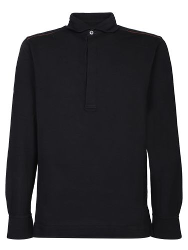 Zegna Black Cotton Polo Shirt - Zegna - Modalova