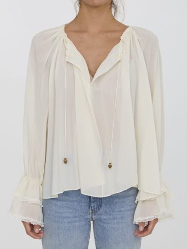 Chloé Gathered Top In Silk - Chloé - Modalova