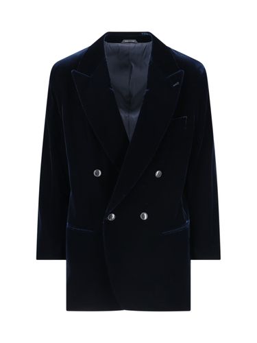 Double-breasted Velvet Blazer - Giorgio Armani - Modalova