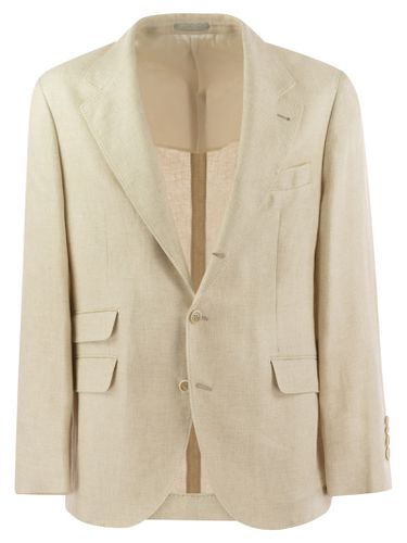 Diagonal Deconstructed Cavallo Jacket In Linen, Wool And Silk - Brunello Cucinelli - Modalova