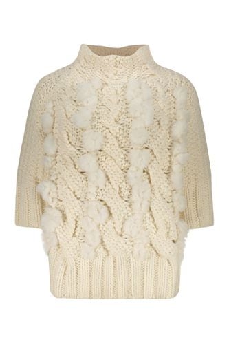 Short-sleeved Turtleneck Sweater - Lorena Antoniazzi - Modalova