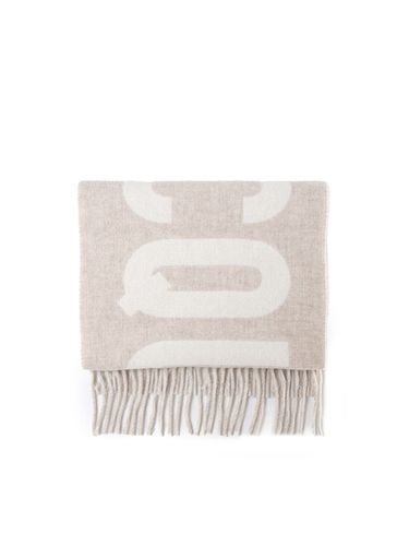 Scarf With Wool Fringes And Logo - Jacquemus - Modalova