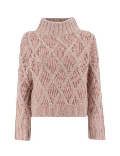 Pink Diamond Turtleneck Sweater - Fabiana Filippi - Modalova