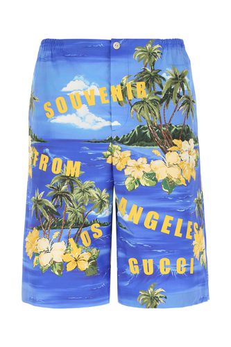 Gucci Printed Poplin Bermuda Shorts - Gucci - Modalova