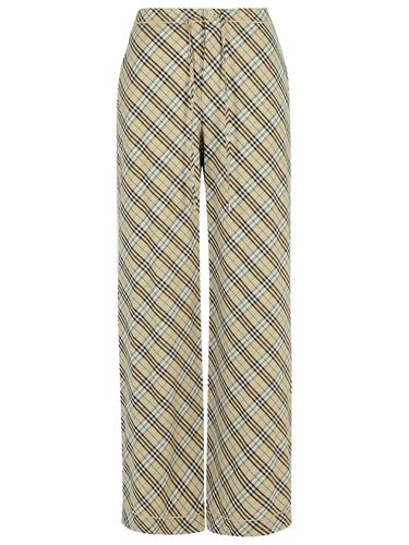 Burberry Cream Cotton Pants - Burberry - Modalova