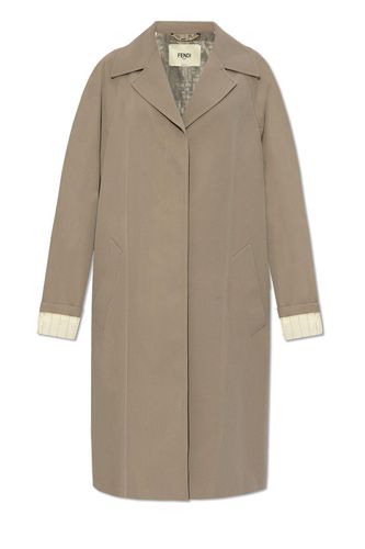 Fendi Single Breasted Long Coat - Fendi - Modalova