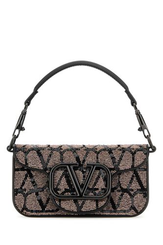 Embellished Leather Small Locã² Handbag - Valentino Garavani - Modalova