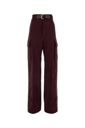 Saint Laurent Burgundy Cotton Pant - Saint Laurent - Modalova