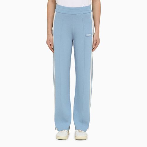 Light Blue/white Viscose Blend Sports Trousers - Autry - Modalova