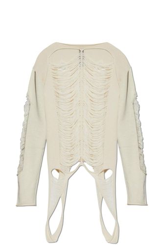 Long Sleeved Distressed Knitted Top - Rick Owens - Modalova