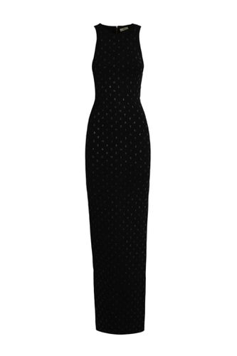 Viscose Knit Dress With Rhinestone Logo - Elisabetta Franchi - Modalova