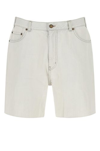 Chalk Denim Bermuda Shorts - Saint Laurent - Modalova