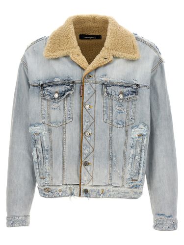 Denim Jacket With Teddy Lining - Dsquared2 - Modalova