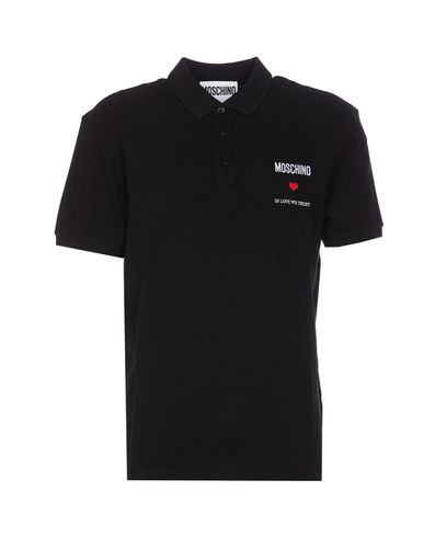 In Love We Trust Polo Shirt - Moschino - Modalova