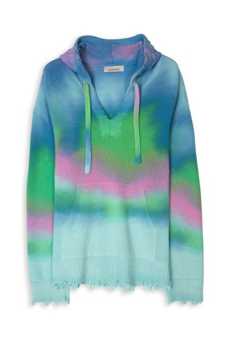 Cappuccio Print Tie-dye Cotton Hooded Sweater - Laneus - Modalova