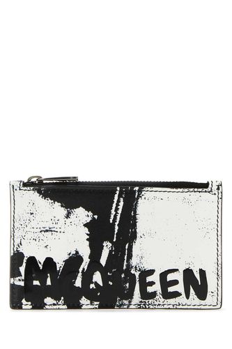 Printed Leather Card Holder - Alexander McQueen - Modalova