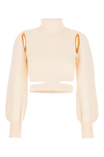 Ivory Stretch Wool Blend Sweater - ANDREĀDAMO - Modalova