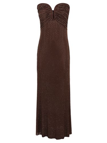 Rhinestone Mesh Maxi Dress - self-portrait - Modalova