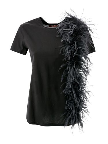 Jersey T-shirt With Feathers - Max Mara Studio - Modalova