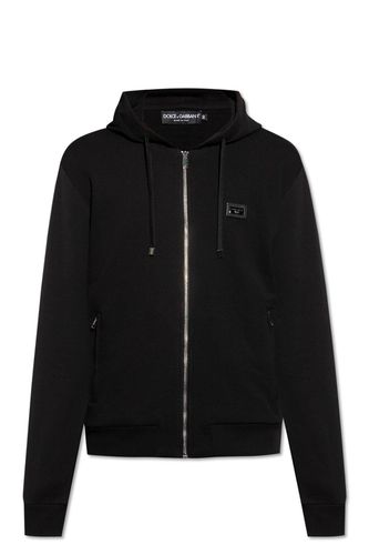 Logo Plaque Jersey Hoodie - Dolce & Gabbana - Modalova