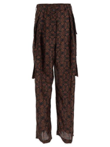 Pattern Printed Satin Cargo Pants - Dries Van Noten - Modalova