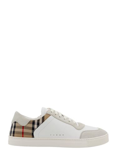 Multicolor Suede And Leather Sneakers - Burberry - Modalova