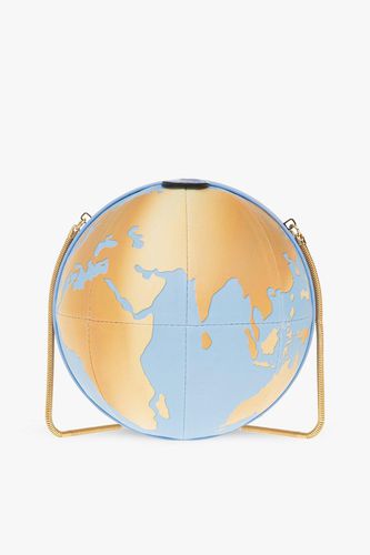 World Map Printed Chain-link Shoulder Bag - Moschino - Modalova