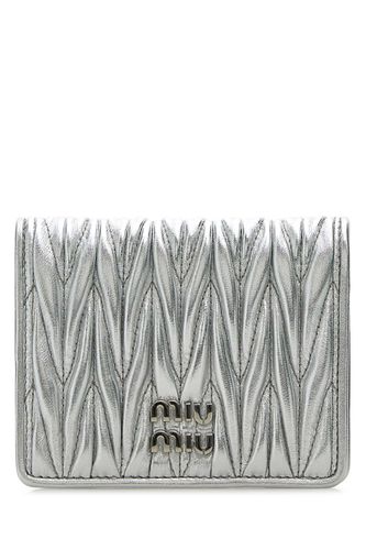 Miu Miu Silver Leather Wallet - Miu Miu - Modalova