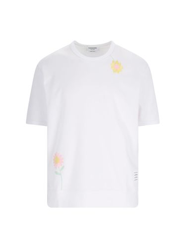 Thom Browne Logo T-shirt - Thom Browne - Modalova