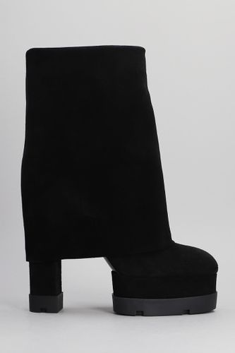 Nancy High Heels Boots In Suede - Casadei - Modalova