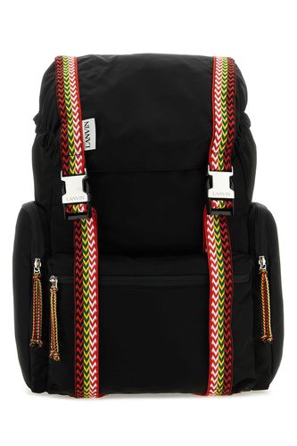 Lanvin Black Fabric Curb Backpack - Lanvin - Modalova