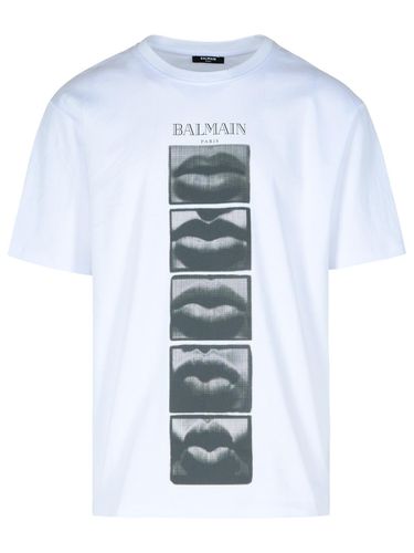 Logo Printed Crewneck T-shirt - Balmain - Modalova