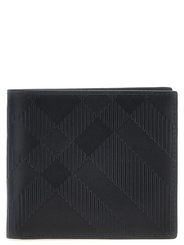 Check Embossed Bi-fold Wallet - Burberry - Modalova