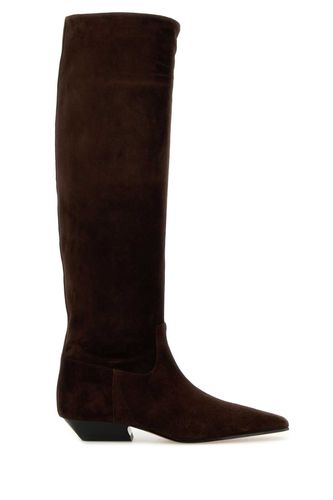 Khaite Brown Suede Marfa Boots - Khaite - Modalova