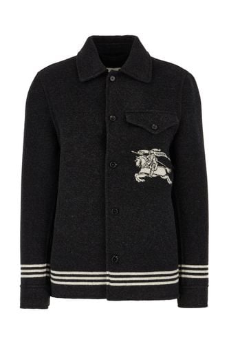 Burberry Black Wool Coat - Burberry - Modalova