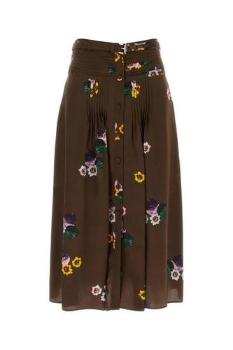 Prada Brown Satin Skirt - Prada - Modalova