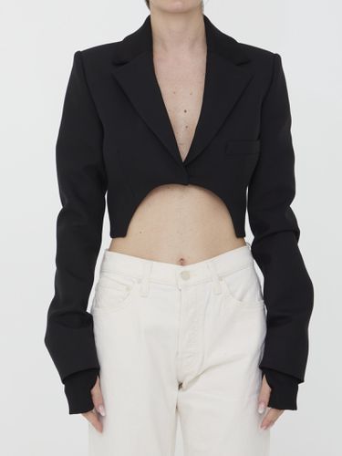 Asymmetrical Cropped Jacket - Off-White - Modalova