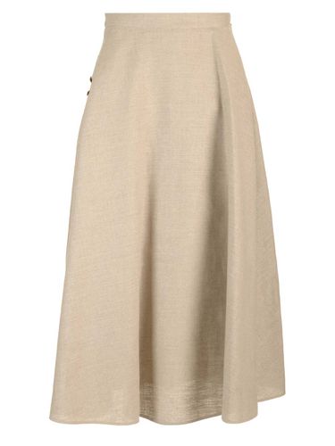 Valentino Linen Midi Skirt - Valentino - Modalova