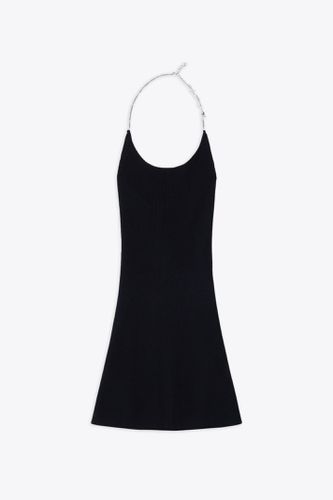 M-arlette Black ribbbed knit short dress with metal chain - M-Arlette - Diesel - Modalova
