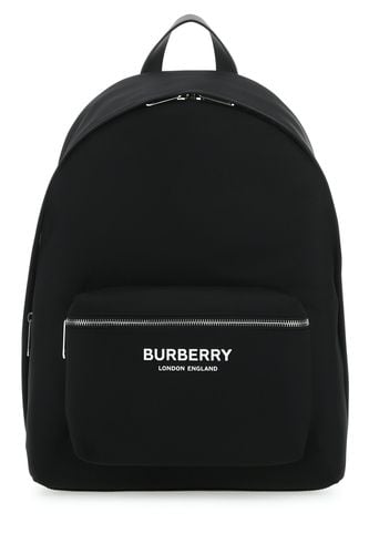 Black Econyl And Leather Backpack - Burberry - Modalova