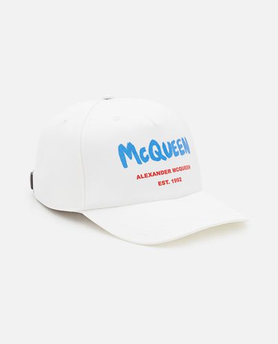 Tonal Graffiti Baseball Hat - Alexander McQueen - Modalova