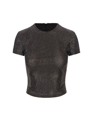 Short-sleeved Top With Crystals - Giuseppe di Morabito - Modalova