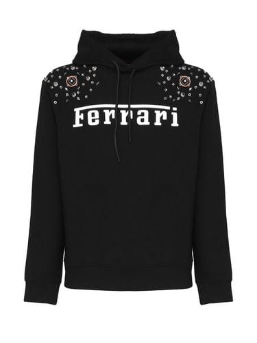 Ferrari Logo Sweatshirt With Hood - Ferrari - Modalova