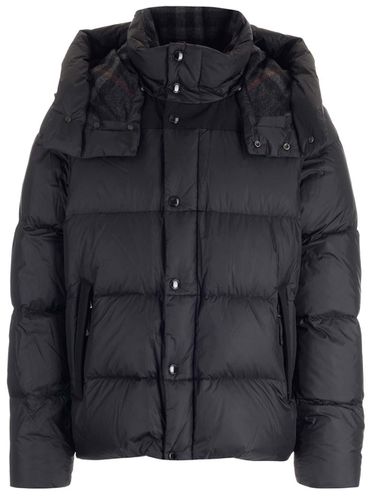 Logo Patch Hooded Puffer Jacket - Burberry - Modalova