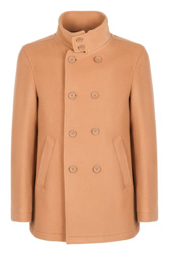 Double-breasted Virgin Wool Blen Coat - Herno - Modalova