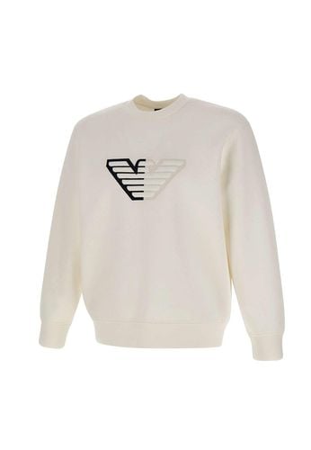 Logo Embossed Crewneck Sweatshirt - Emporio Armani - Modalova