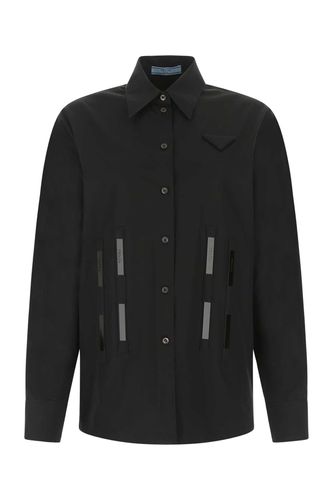 Prada Black Poplin Oversize Shirt - Prada - Modalova